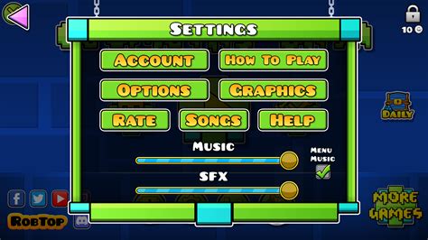 geometry dash controls|Settings .